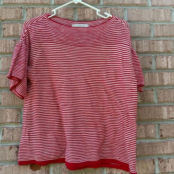 Red Striped Women's Top - Picture 1 of 5